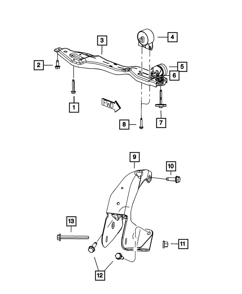 Genuine Mopar Engine Mount Bracket Front 4721909AC