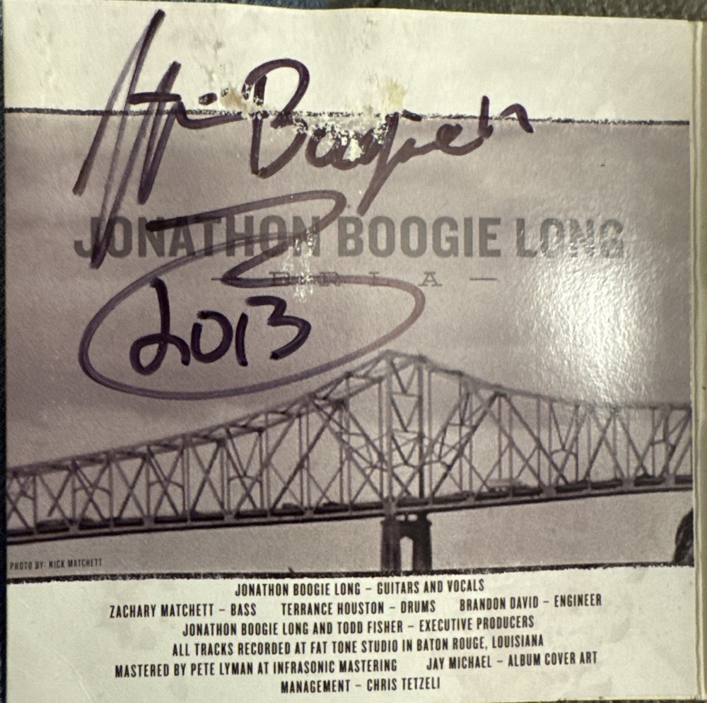 Jonathon Boogie Long Signed Blues Revolution CD Autographed 2013 Blues Guitar