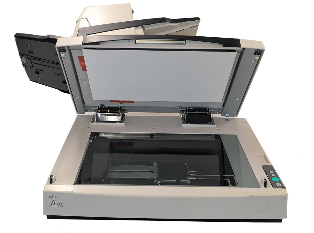 Fujitsu FI-6770 Flatbed Color Duplex Pass Through Document Scanner w/ Trays