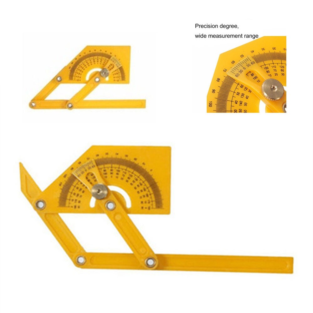Goniometer Angle Finder Plastic Protractor Miter Gauge Arm Measuring Ruler Tool