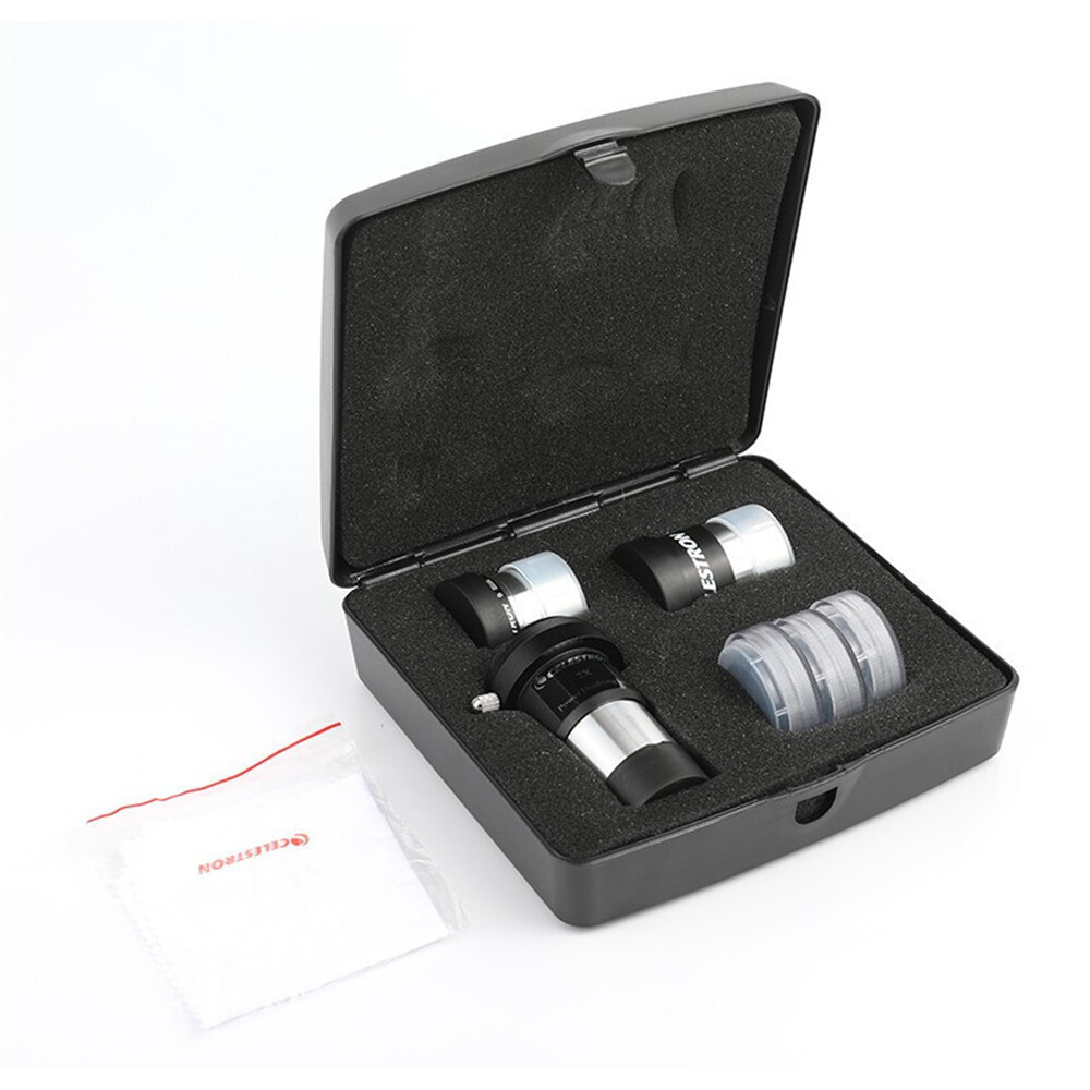 1.25 Inch Celestron AstroMaster Accessory Kit Barlow Lens& Eyepiece& Moon Filter