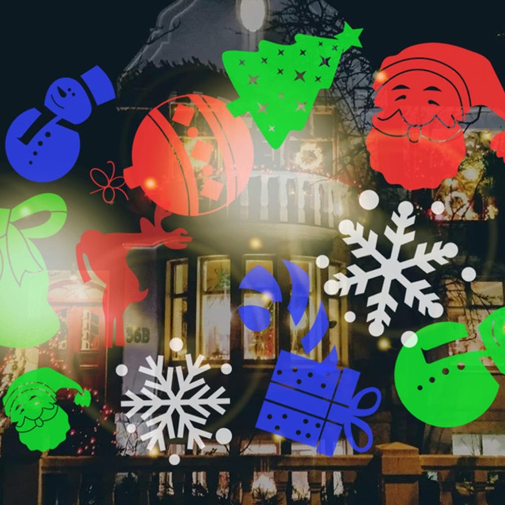 Christmas Projector Lights 12 Patterns, LED Snowflake Projector Decorations