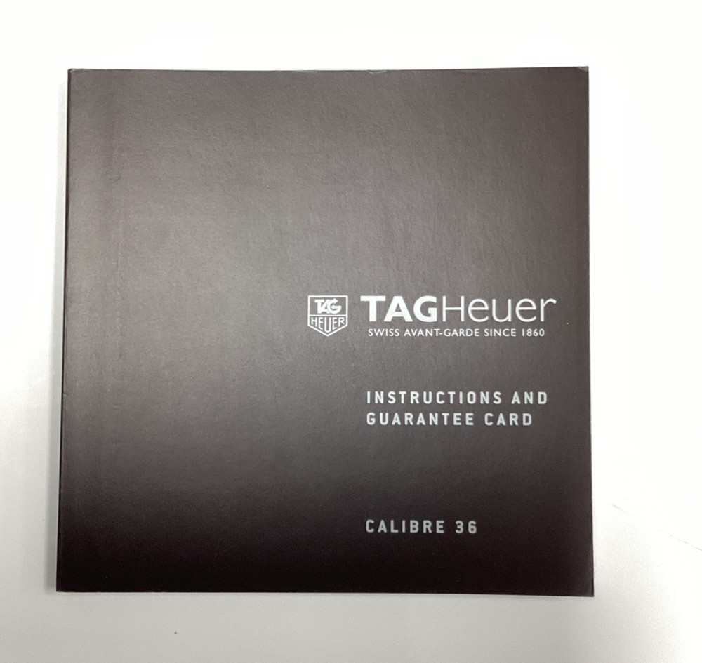 Tag Heuer Calibre 36 Automatic Watch User Instruction Manual