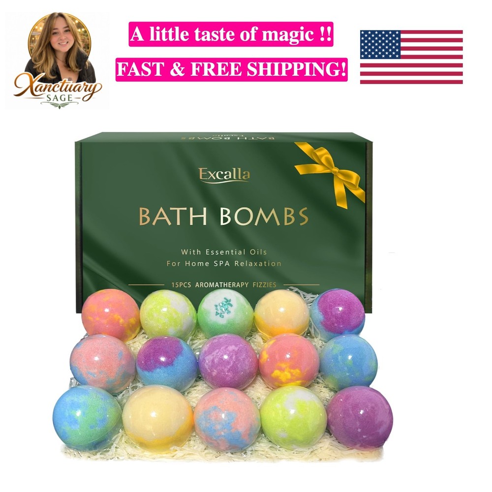 Bath Bombs for Women Gift Set, 15 Pcs Handmade Bubble Bathbombs, Shea & Coco ...