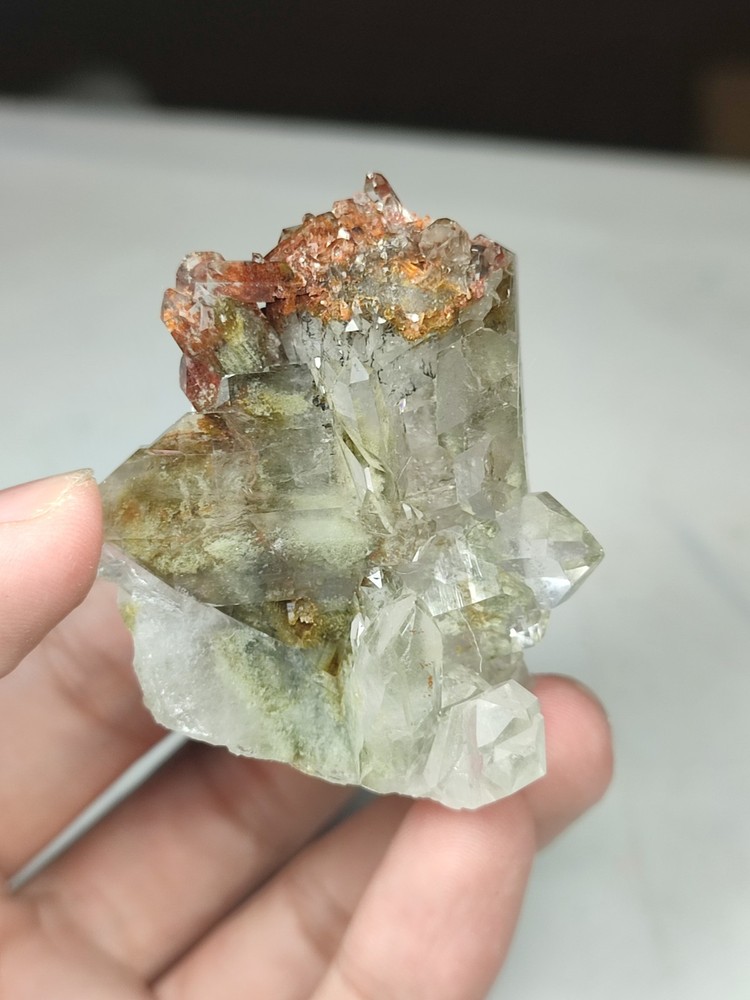 Chlorite Quartz Crystal Having Beautiful Growth-Pk