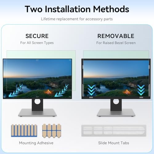 [2-Pack] 24 Inch Anti Blue Light Screen Protector Compatible With Lenovo Hp