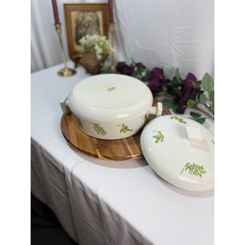 Vintage Herb Garden Covered Ovenware by Taste Setter
