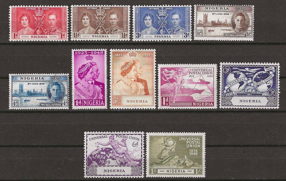 NIGERIA 1937/49 "Commemorative Sets" MNH