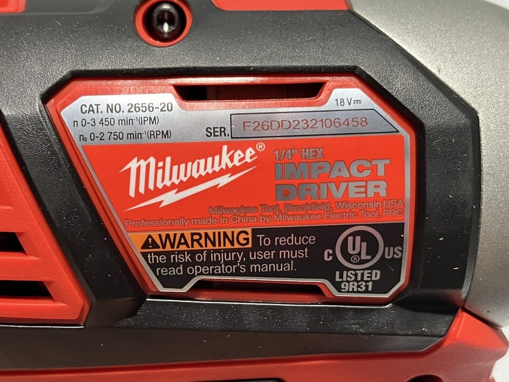 Milwaukee M18 1/4" Hex Impact Driver (2656-20)