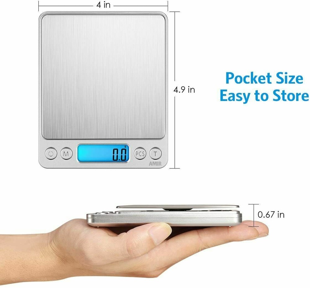 0.1g Accurate Digital Kitchen Scale Food Scale Gram Electronic Scale