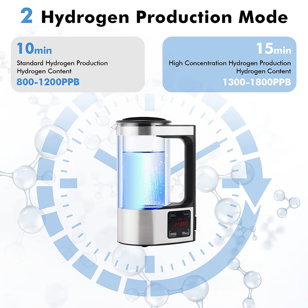 2L Hydrogen Water Generator Portable Water Ionizer Hydrogen-rich Water Bottle