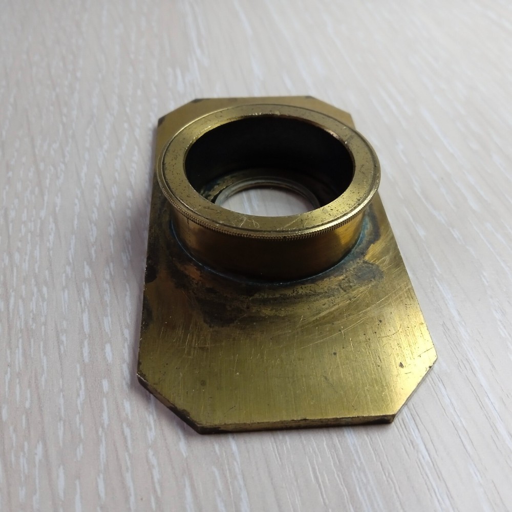 ANTIQUE BRASS COMPRESSORIUM SLIDE STAGE UK MICROSCOPE PART #0202