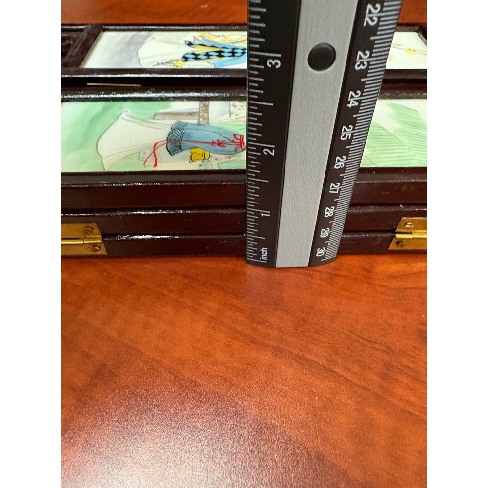 Vintage Chinese Marble Panel Folding Table Screen 5 Panel Wood Frame