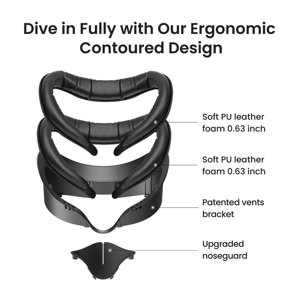 V3 Interface,2 Face Pads with Meta/Oculus Quest 3 Accessories, NOT for Quest 3S