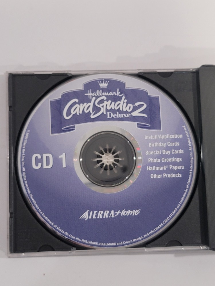 Hallmark Card Studio Deluxe 2 PC CD-ROM - 4 CD Set Sierra Home Computer Software