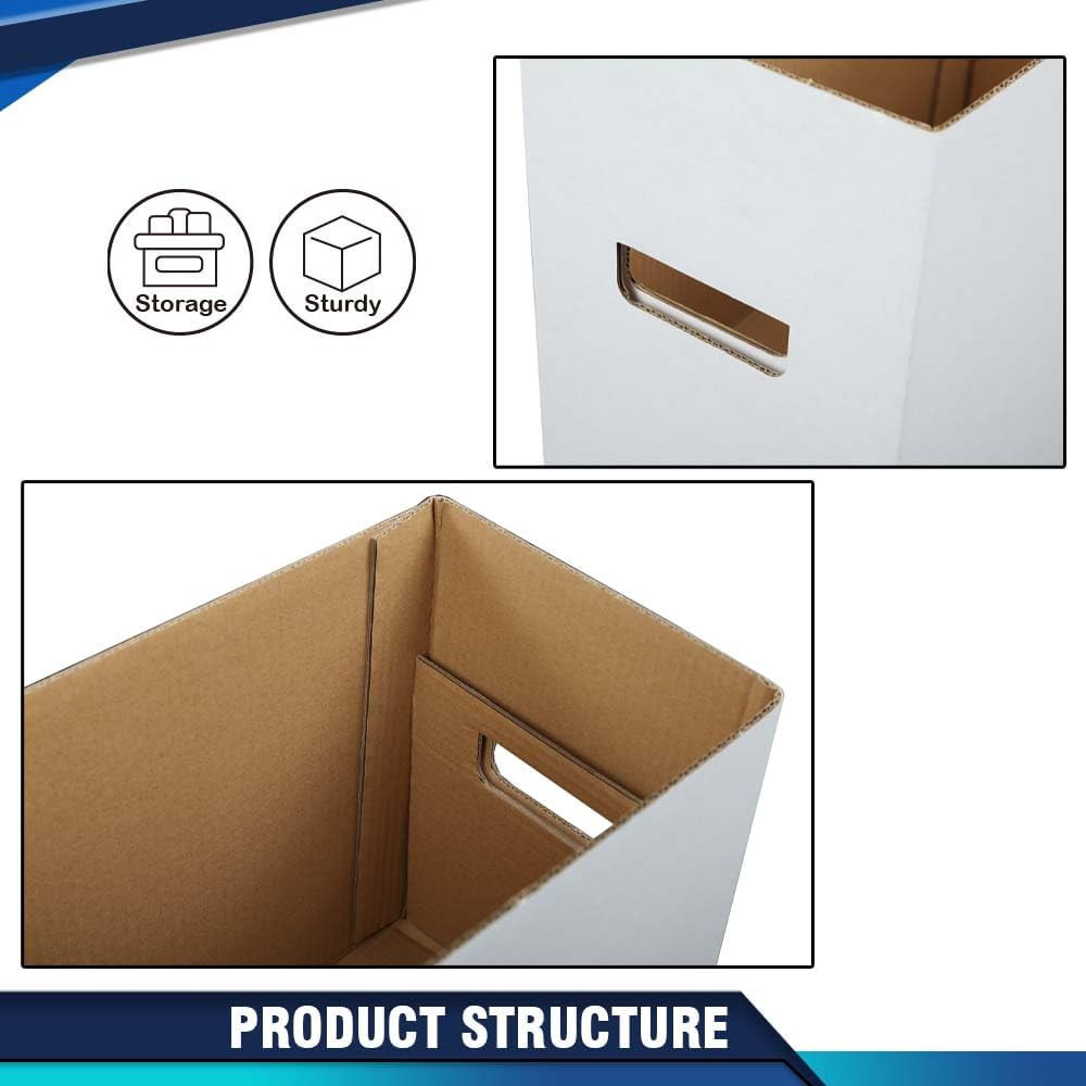 5 Pcs Comic Book Storage Boxes, Holds 150-175 Comics Each, Collapsible, Stackabl
