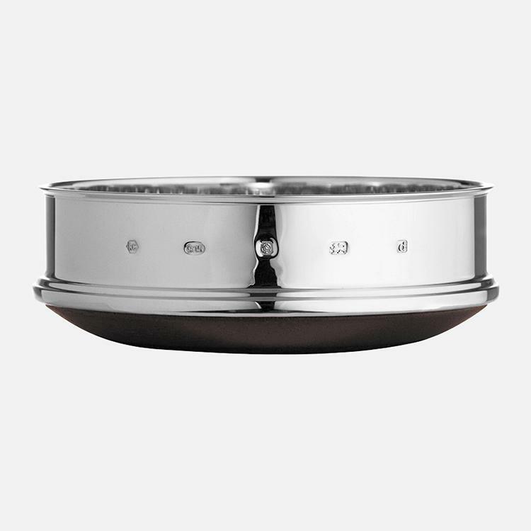 CARRS - Straight Bottle Coaster Sterling Silver - 9cm (3½") Diameter