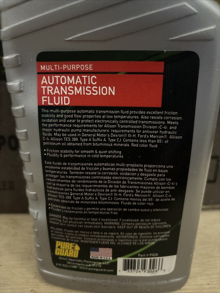 (12-Pack / 12 Quarts) Pure Guard Multi-Purpose Automatic Transmission Fluid