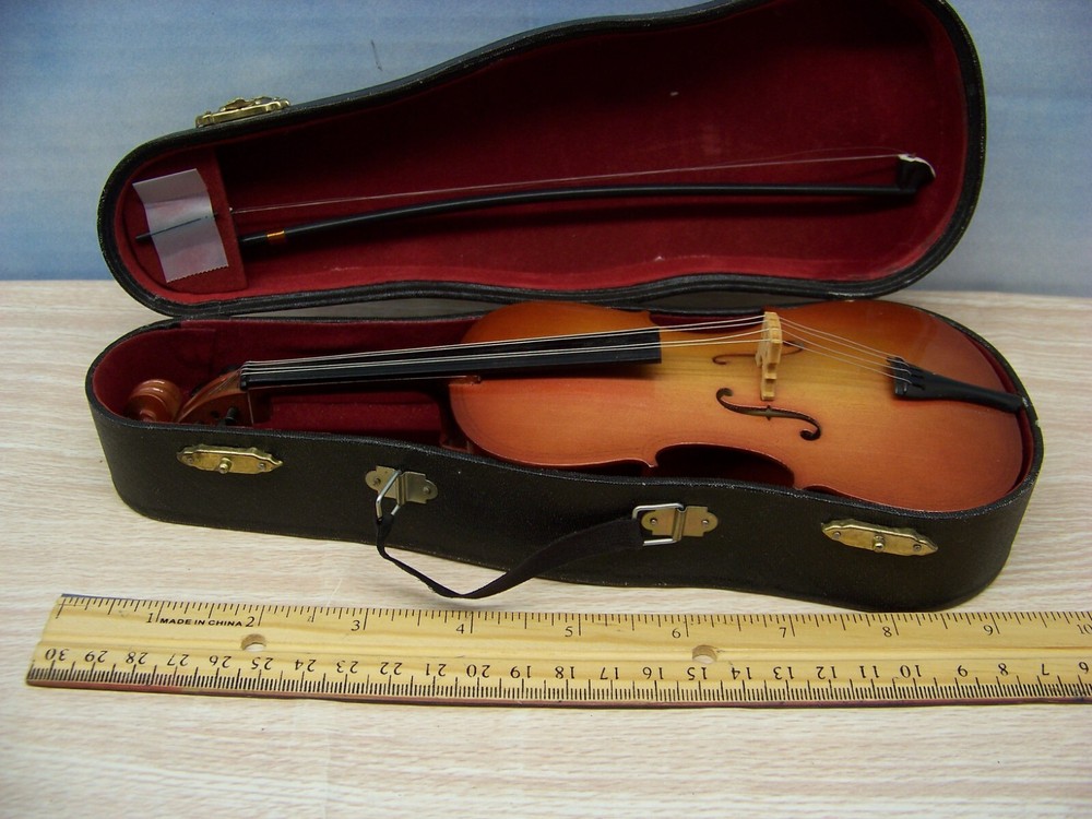 Mini Violin in Case with Bow - 9 1/2 inches