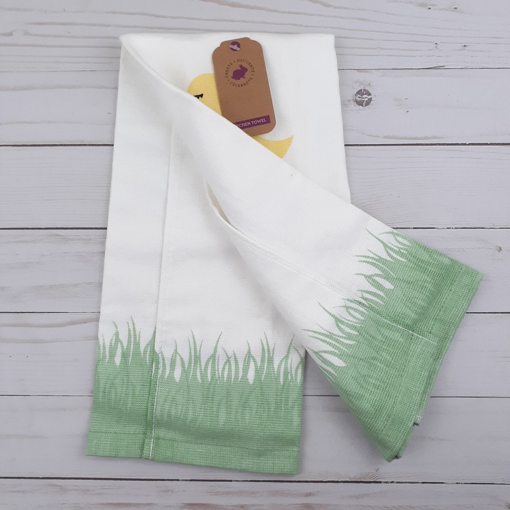 Kitchen Dish Towel Easter Egg Stack Chick Dual Purpose