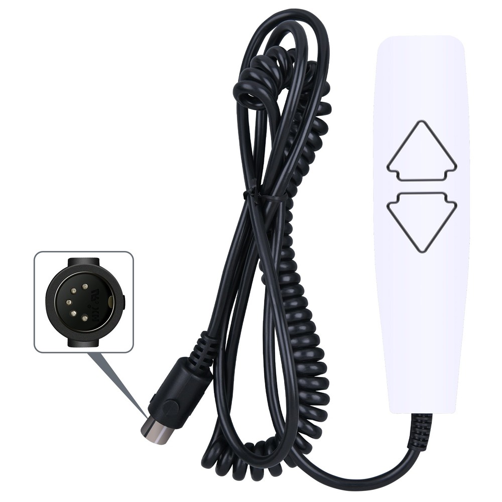 Lift Chair Remote Hand Control 2 Button 5 Pin with USB and Backlight