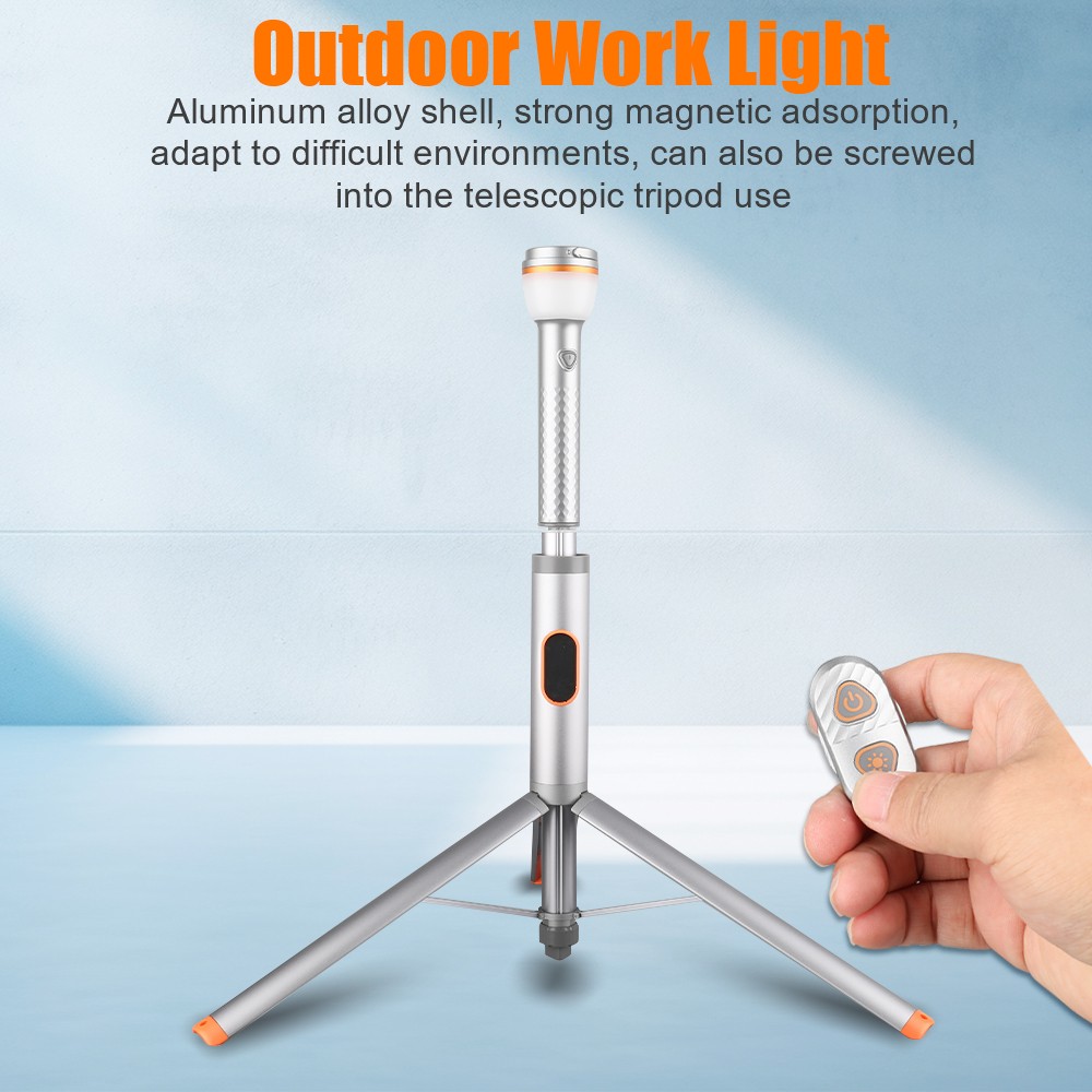 Rechargeable Smart Remote Magnetic Flashlight - Adjustable Height Camping Light