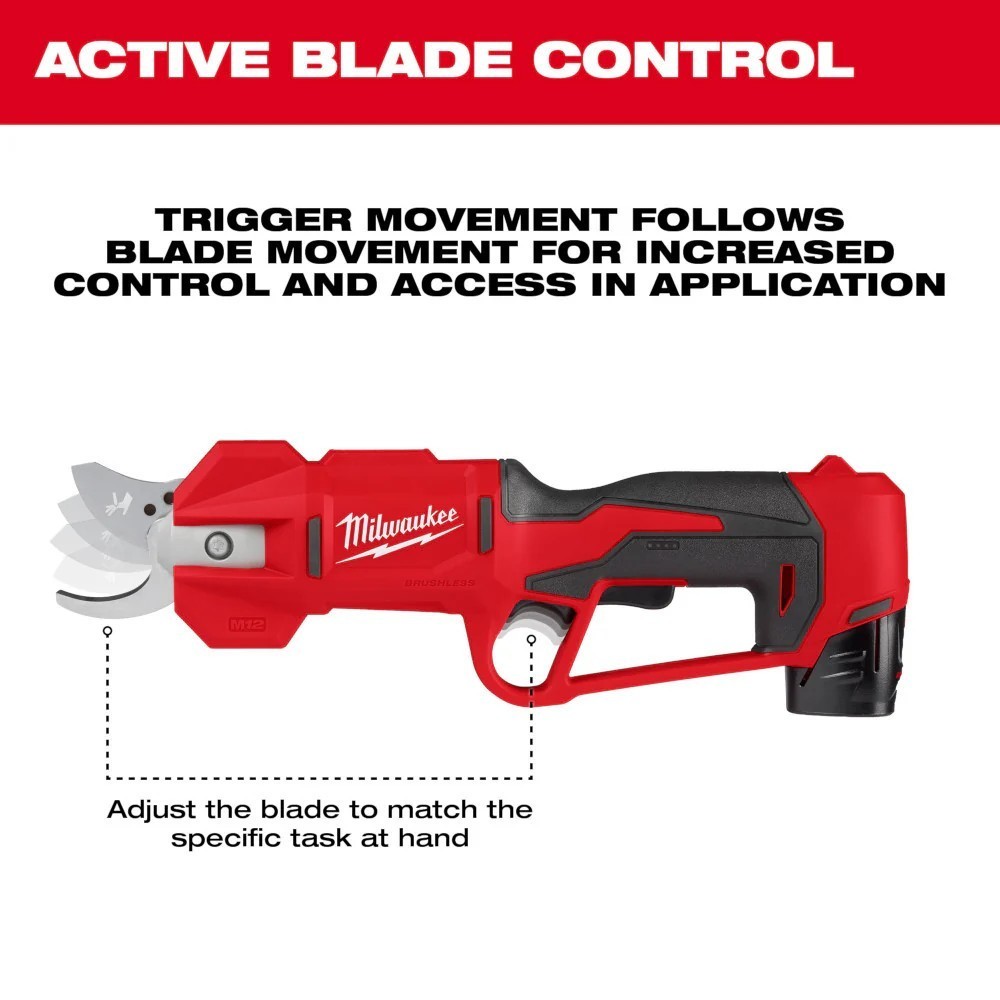 Milwaukee Tool 2534-20 M12 12V Brushless Cordless Pruning Shears Bare Tool NEW