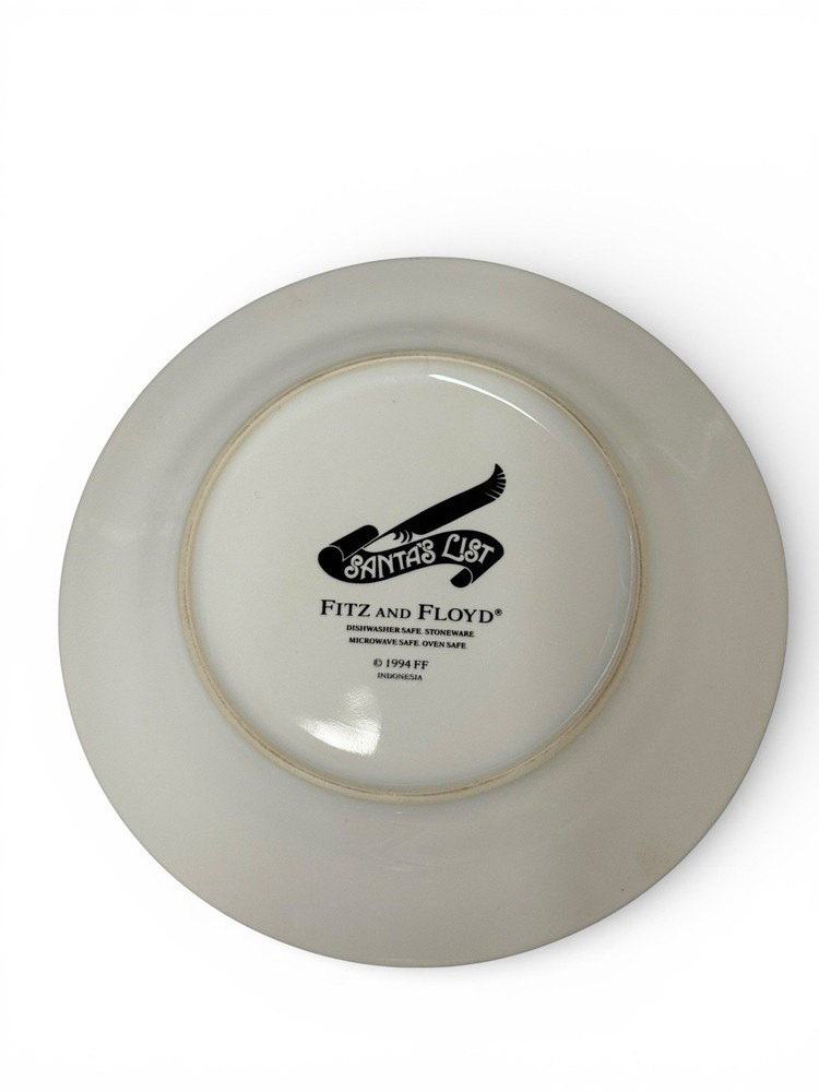 Fitz & Floyd Santa’s List 20pc Christmas Dinnerware Set – Plates & Cups