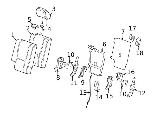 Genuine GM Headrest 19178814