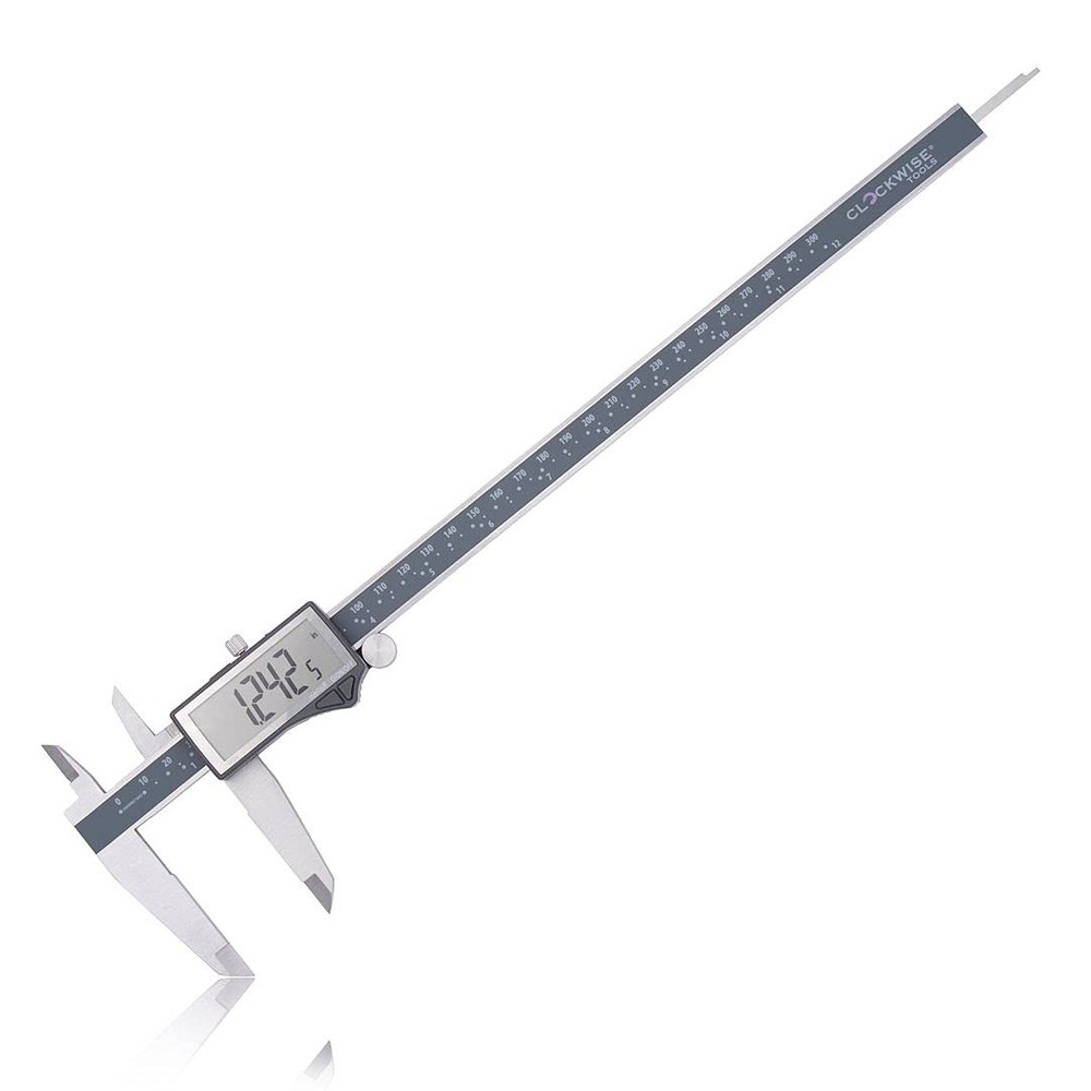 Clockwise Tools DCLR-1205 Electronic Digital Caliper Inch/Metric/Fractions Conve