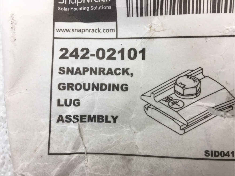 242-02101 SNAP N RACK GROUNDING LUG ASSEMBLY