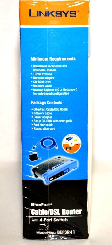 Linksys EtherFast Cable DSL Router with 4-Port Switch - #BEFSR41 - NIB