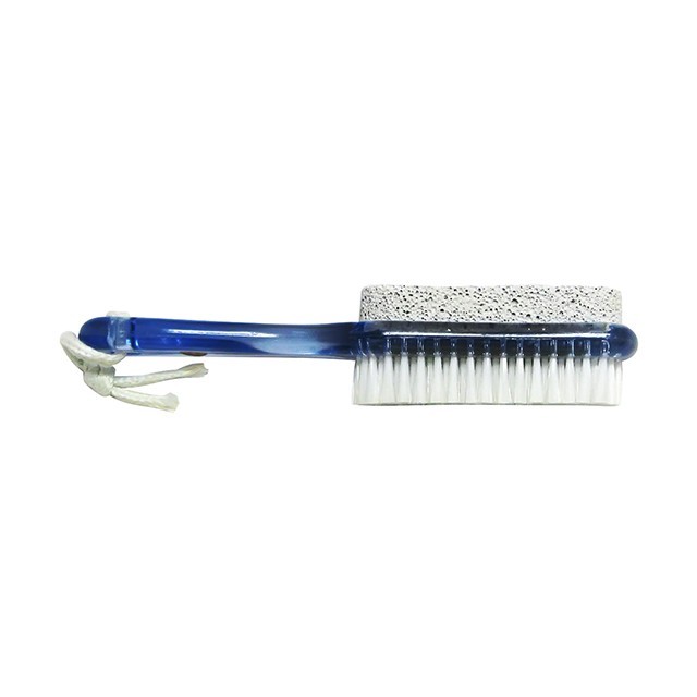 Blue Acrylic Pumice Stone and Nail Brush