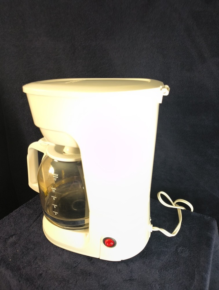 White 12 Cup Drip Coffee Maker