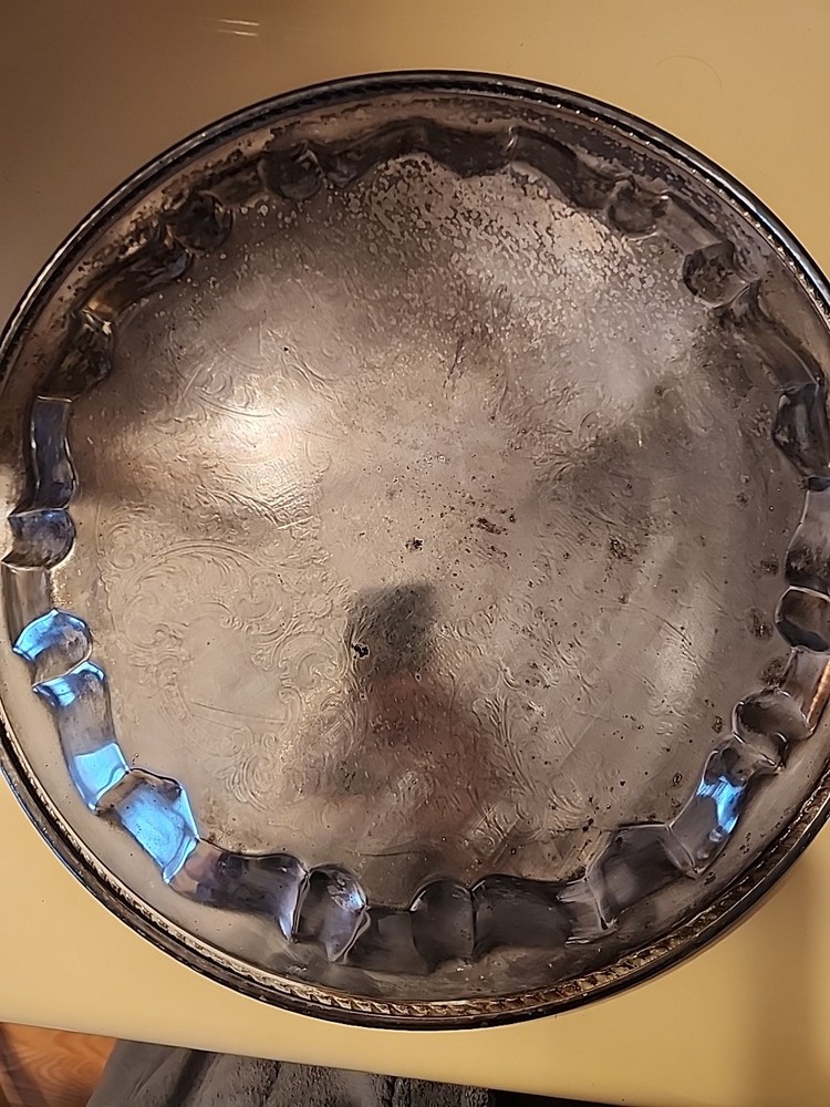 Vintage Empress 14" Diameter Silver Plated Tray