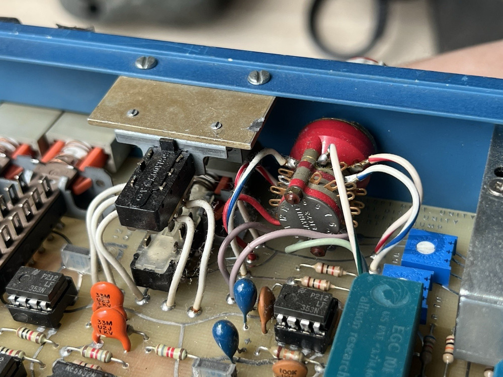 vintage Auditronics blueface 200-SLI stereo line input console module