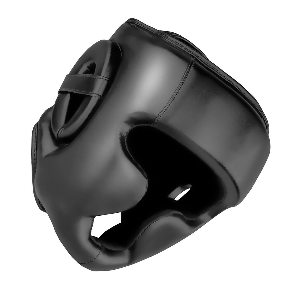 Elevate Your Fight Game with our Premium Quality Grey PU Leather Head Protector.