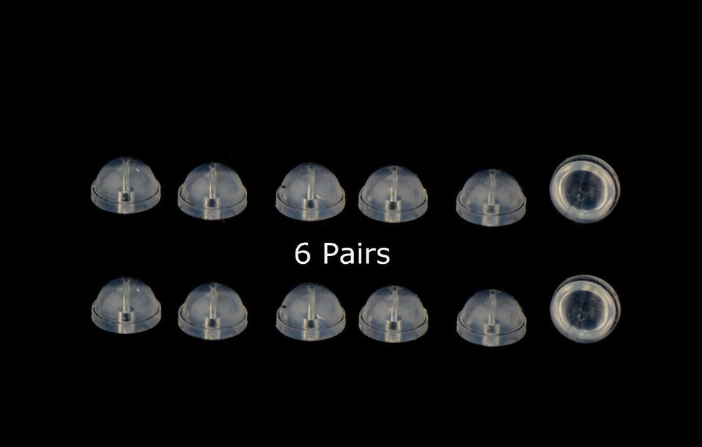 Jelly Silicon Back Earring by 6 Pairs!!!