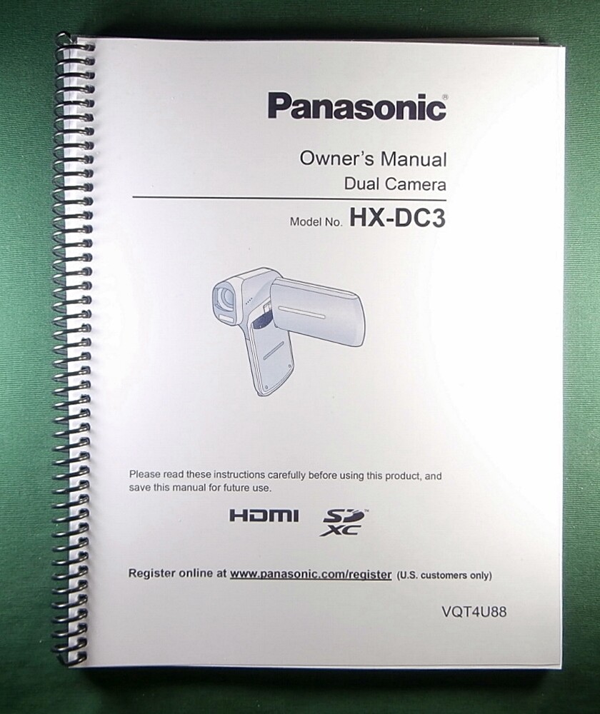 Panasonic HC-DC3 Instruction Manual: Full Color & Protective Covers