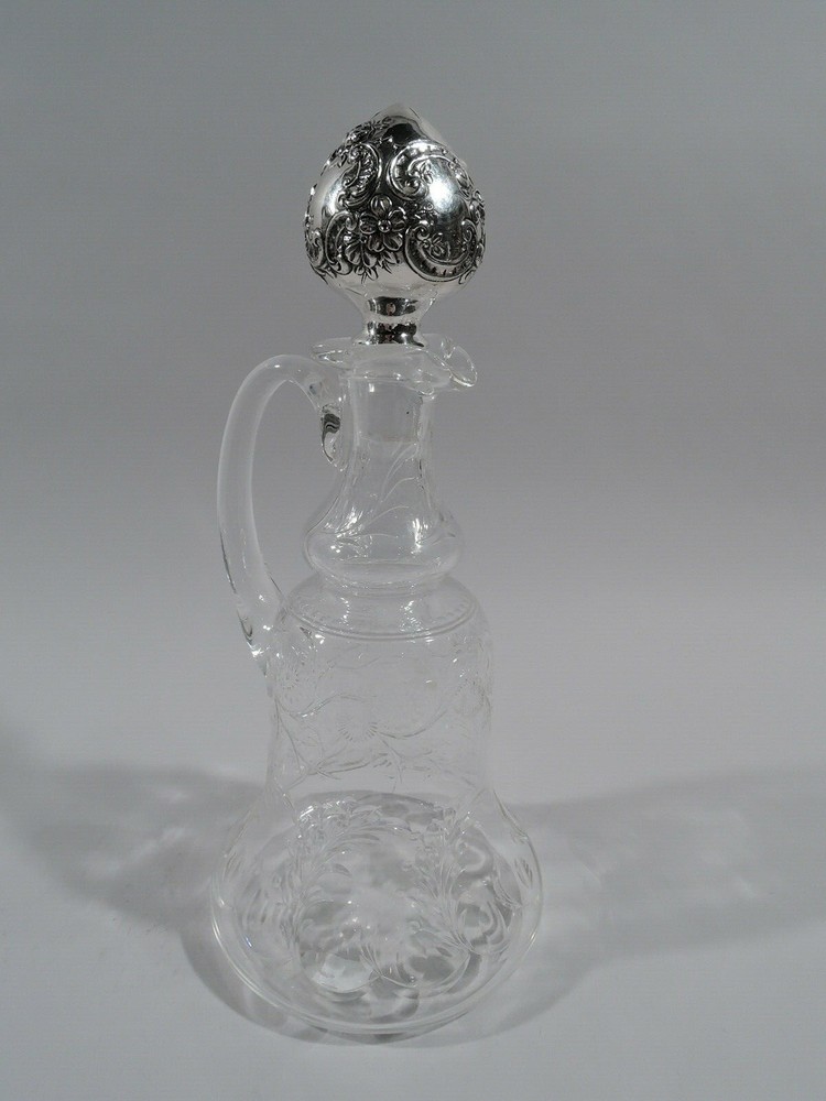 Gorham Decanter - S2822 - Antique - American Sterling Silver Crystal Glass