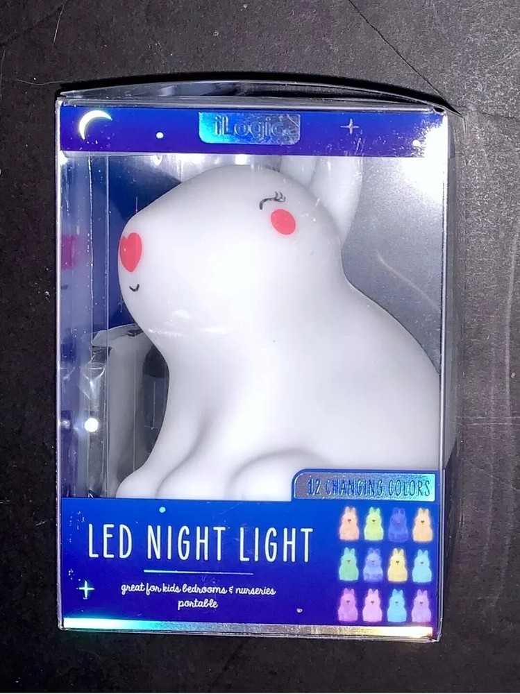 iLogic Led Night Light with 3 Light Mode/12 changing colors+Remote Control/Bunny