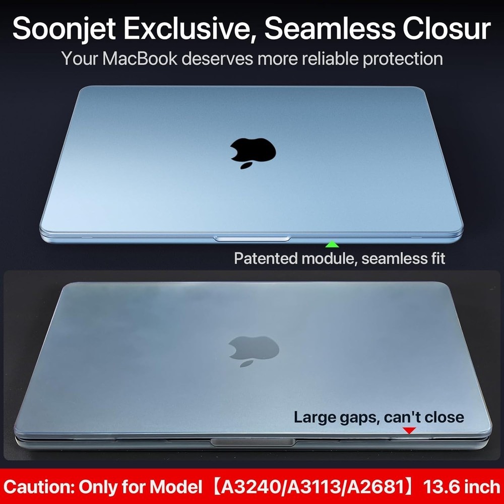 Sky Blue Clear Hard Shell Case for MacBook Air