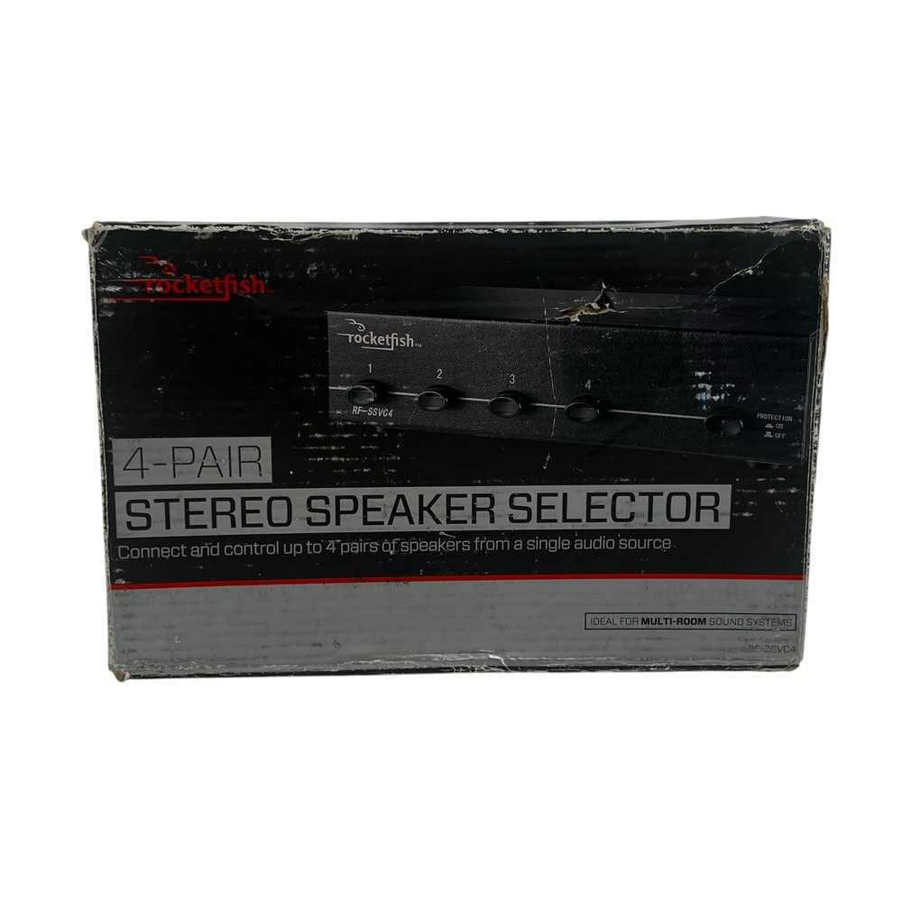 Rocketfish 4 Pair Speaker Selector Stereo RF-SSVC4 (NEW/OPEN BOX)
