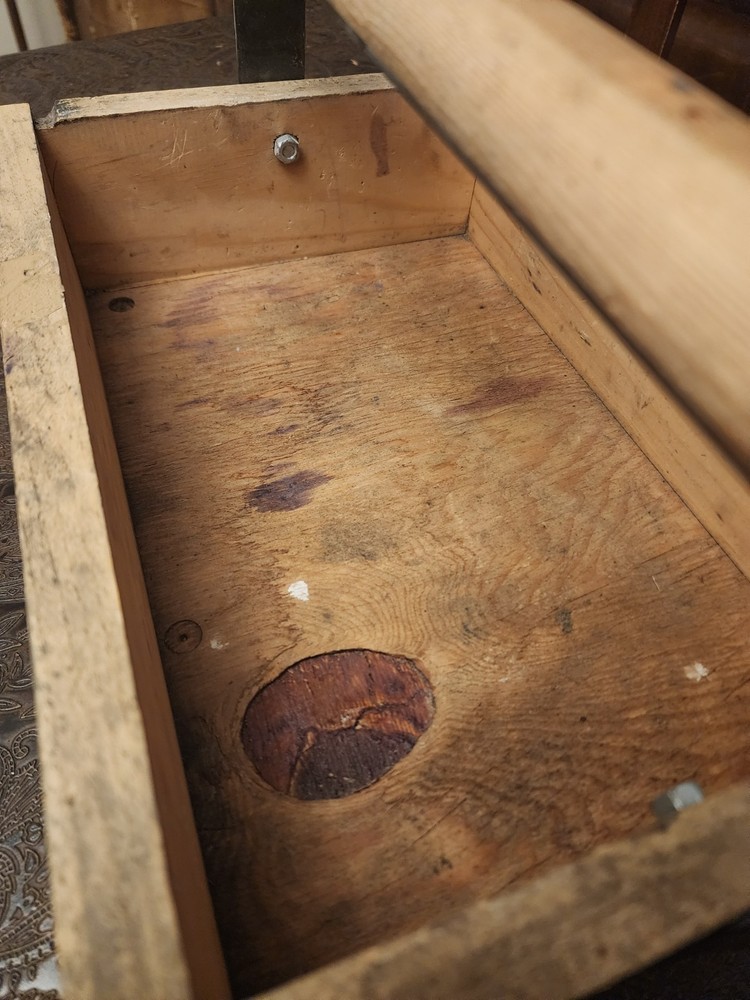 Wooden Caddy Or Tool Box. Organizer. Farmhouse, Primitive, Rustic.
