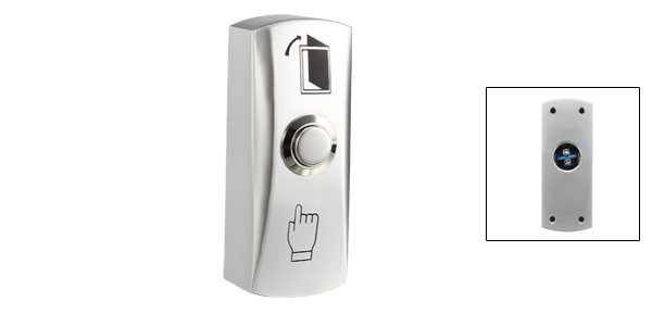 Door Release Button Push to Exit NO/COM Switch 82mmx32mm Panel Zinc Alloy 12V 3A