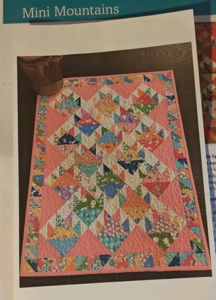 Mini Mountains Quilt Pattern, Christmas Goose, Vintage, Tabletop