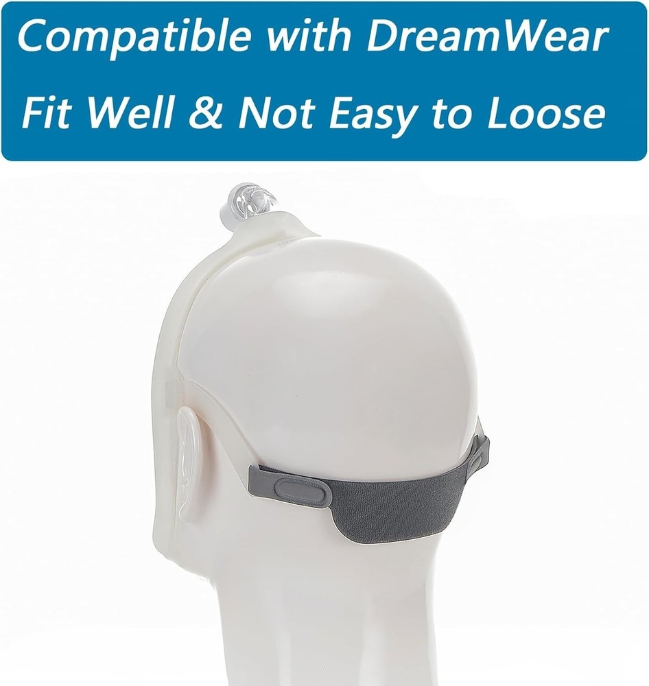 2-Pack Adjustable DreamWear Headgear Straps - Soft & Comfy Fabric Design