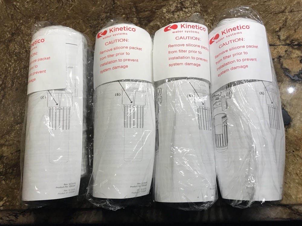 KINETICO Water Sys MACH 20 Mic.  Superkit Filter Cartridge 4 Pk 12565A 12554F