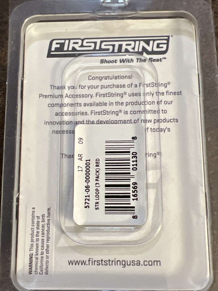 FIRSTSTRING STRING LOOP 3 PACK RED NEW