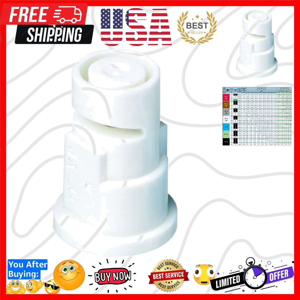 Turbo FloodJet Wide Angle Flat Spray Tip, Polymer - White